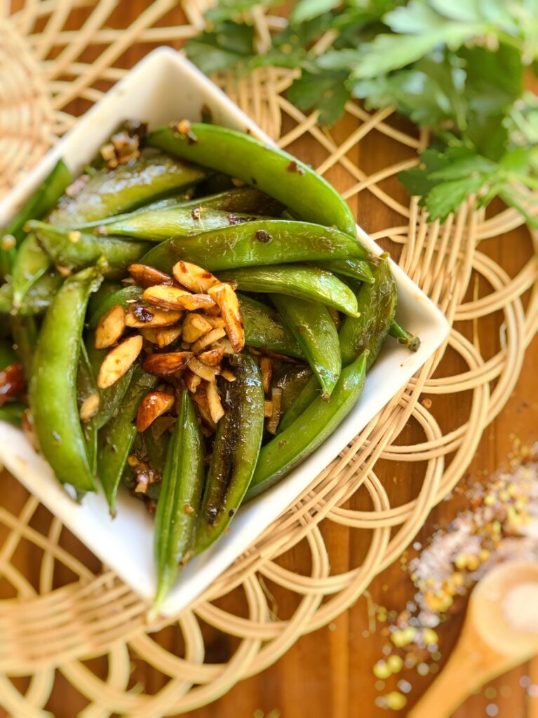 sweet and spicy snap pea recipe